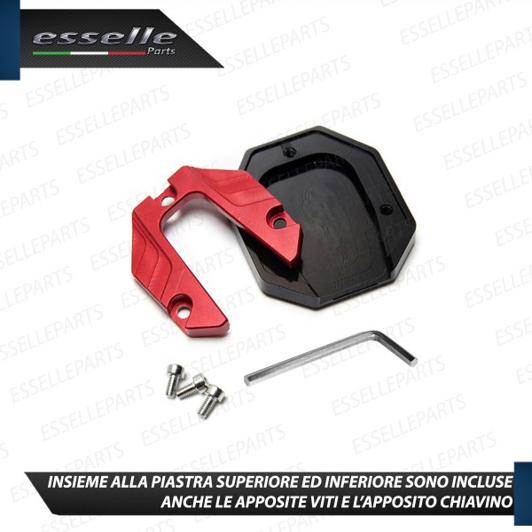 Piastra di Estensione Cavalletto Laterale in Metallo COLORE ROSSO per Husqvarna