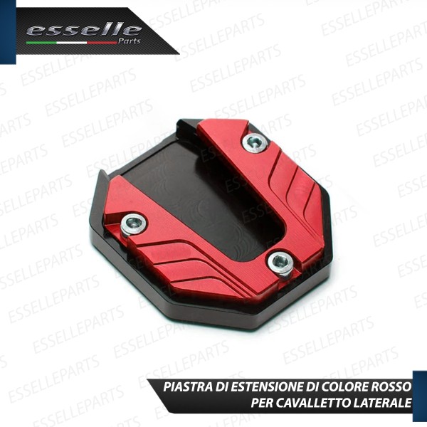 Piastra di Estensione Cavalletto Laterale in Metallo COLORE ROSSO per Peugeot