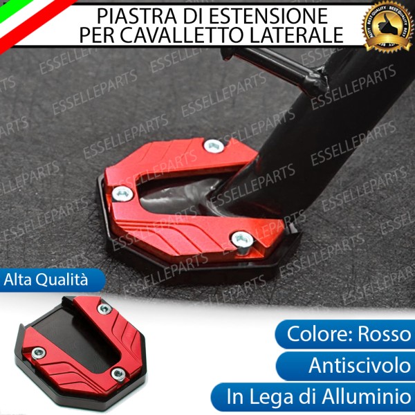 Piastra di Estensione Cavalletto Laterale in Metallo COLORE ROSSO per Triumph