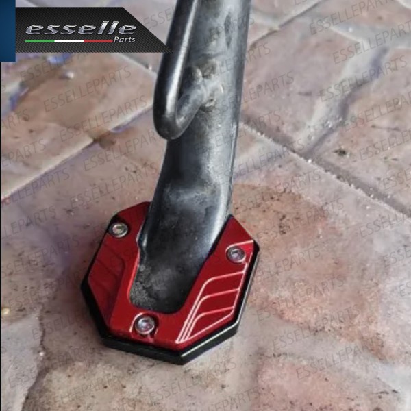 Piastra di Estensione Cavalletto Laterale in Metallo COLORE ROSSO per Vespa