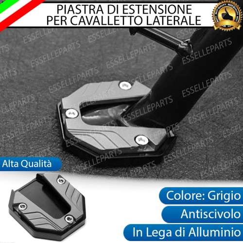 Piastra di Estensione Cavalletto Laterale in Metallo COLORE GRIGIO per Buell