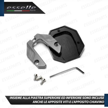 Piastra di Estensione Cavalletto Laterale in Metallo COLORE GRIGIO per Peugeot