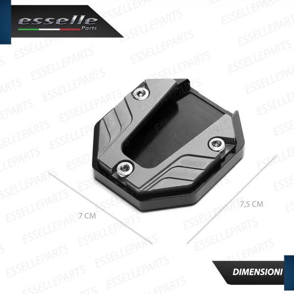 Piastra di Estensione Cavalletto Laterale in Metallo COLORE GRIGIO per Sym