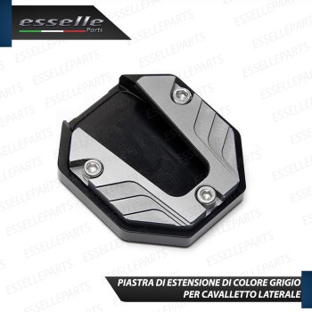 Piastra di Estensione Cavalletto Laterale in Metallo COLORE GRIGIO per Triumph