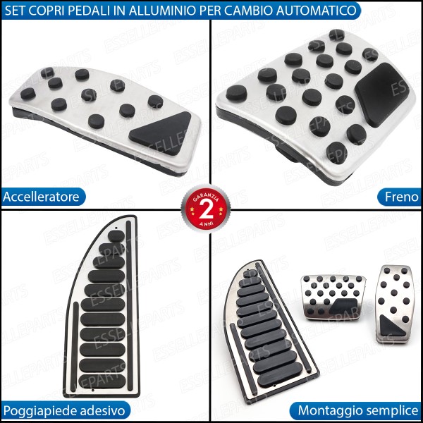 Set Copripedali Completo - PER CAMBIO AUTOMATICO - Specifici per JEEP COMPASS II