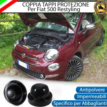 Tappi Posteriori Maggiorati in Gomma per Abbaglianti 500 595 695 Abarth Restyling
