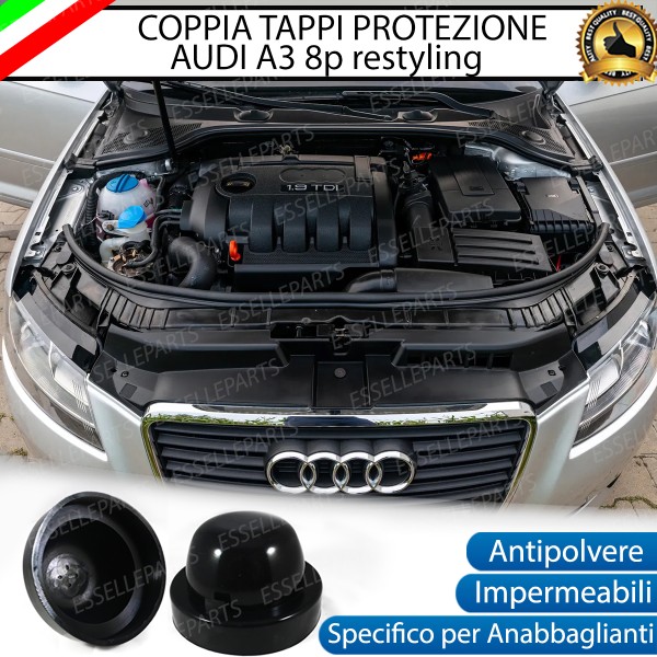 Tappi Posteriori Maggiorati in Gomma per Anabbaglianti Audi A3 8P Restyling