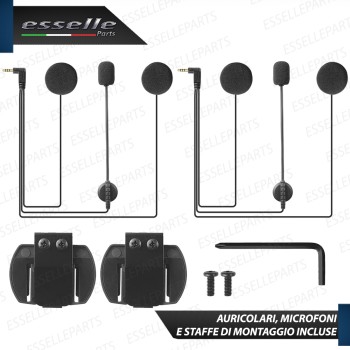 Kit Coppia di Interfono Auricolare e Microfono Bluetooth BTX EJEAS V6 Per Husqvarna