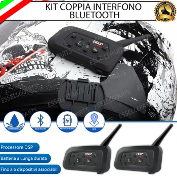 Kit Coppia di Interfono Auricolare e Microfono Bluetooth BTX EJEAS V6 Per Ktm