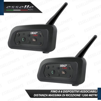 Kit Coppia di Interfono Auricolare e Microfono Bluetooth BTX EJEAS V6 Per Ktm