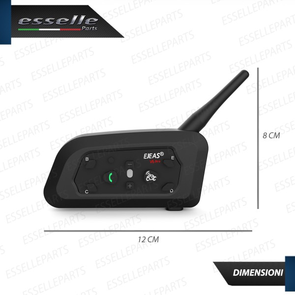 Kit Coppia di Interfono Auricolare e Microfono Bluetooth BTX EJEAS V6 Per Ktm