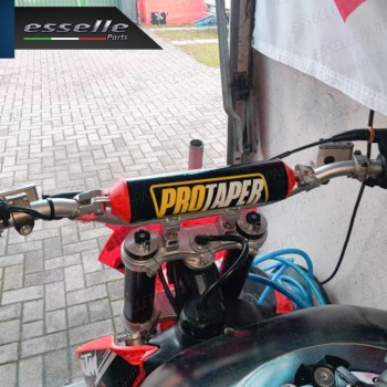 Paracolpi Protaper Nero ROSSO per Manubrio Enduro Cross in Schiuma
