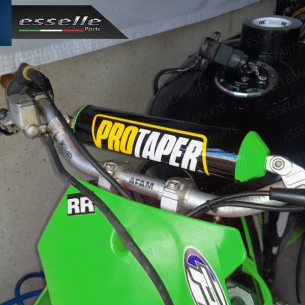 Paracolpi Protaper Nero VERDE per Manubrio Enduro Cross in Schiuma
