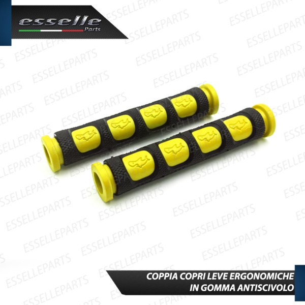 Coppia Copri Leve in Silicone Colore Nero e Giallo Specifiche per Derbi