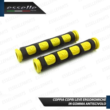 Coppia Copri Leve in Silicone Colore Nero e Giallo Specifiche per Ducati