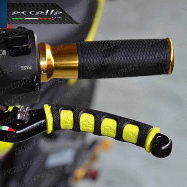 Coppia Copri Leve in Silicone Colore Nero e Giallo Specifiche per Piaggio