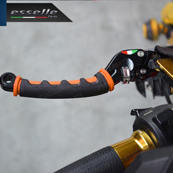 Coppia Copri Leve in Silicone Colore Nero e Arancione Specifiche per Malaguti