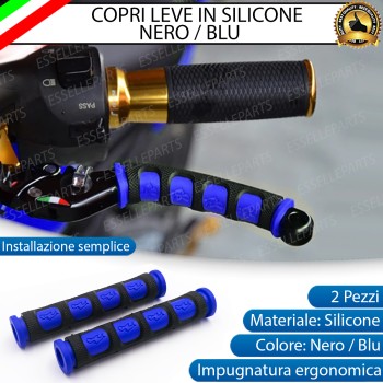 Coppia Copri Leve in Silicone Colore Nero e Blu Specifiche per Malaguti Coppia Copri Leve in Silicone Colore Nero e Blu Specifiche per Malaguti