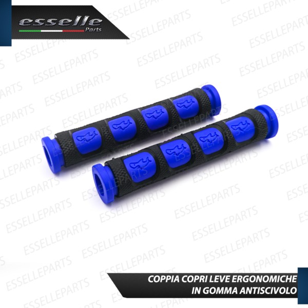 Coppia Copri Leve in Silicone Colore Nero e Blu Specifiche per Malaguti