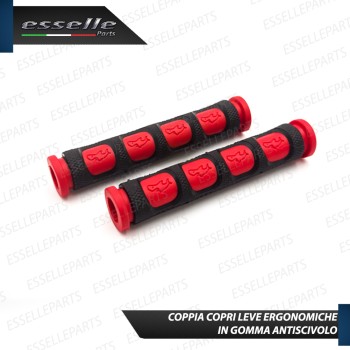 Coppia Copri Leve in Silicone Colore Nero e Rosso Specifiche per Kymco