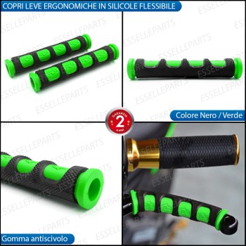 Coppia Copri Leve in Silicone Colore Nero e Verde Specifiche per Cagiva