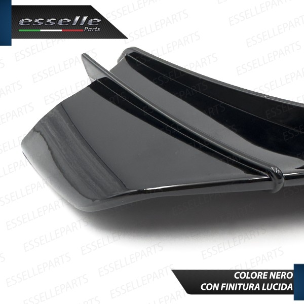 Set 2 Ali Laterali Adesive Colore Nero Lucido per Moto,Scooter,Quod Cagiva