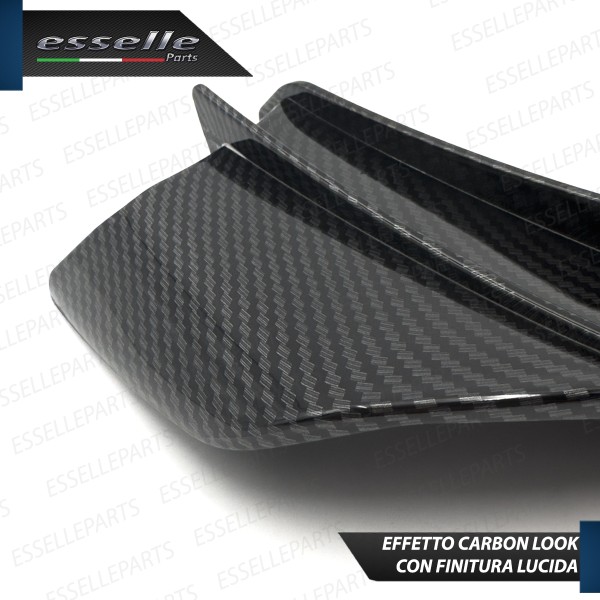 Set 2 Ali Laterali Adesive Colore Carbon Look Lucido per Moto,Scooter,Quod Aprilia