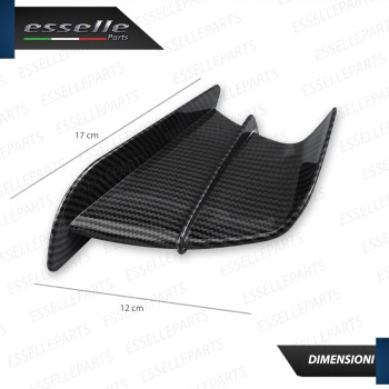 Set 2 Ali Laterali Adesive Colore Carbon Look Lucido per Moto,Scooter,Quod Ktm