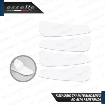 Set 2 Ali Laterali Adesive Colore Carbon Look Lucido per Moto,Scooter,Quod Vespa