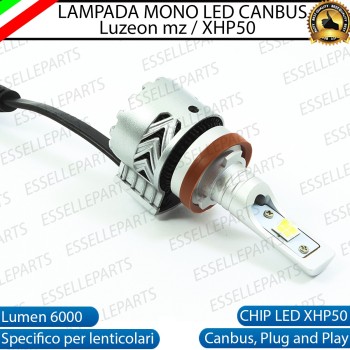 Lampada SINGOLA H16 mono LED 6000 LUMEN Canbus 6000K Bianco Ghiaccio