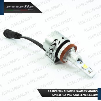 Lampada SINGOLA H16 mono LED 6000 LUMEN Canbus 6000K Bianco Ghiaccio