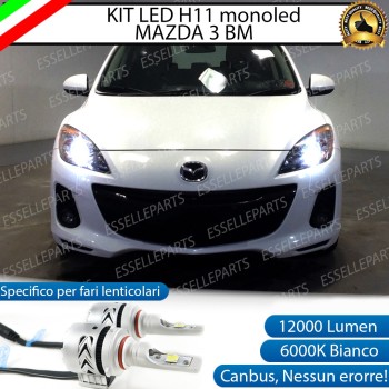 Kit Full Led H11 monoled 6500k canbus MAZDA 3 BL Luce Bianca