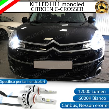 Kit Full Led monoled 6500k canbus lampade per H11 CITROEN C-CROSSER