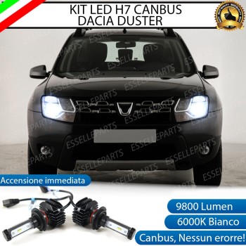 Kit Full LED H7 9800 Lumen 6000K bianco Anabbaglianti DACIA DUSTER RESTYLING