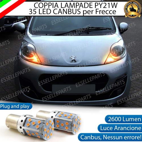 Coppia Frecce Anteriori PY21W 35 LED Canbus Peugeot 107