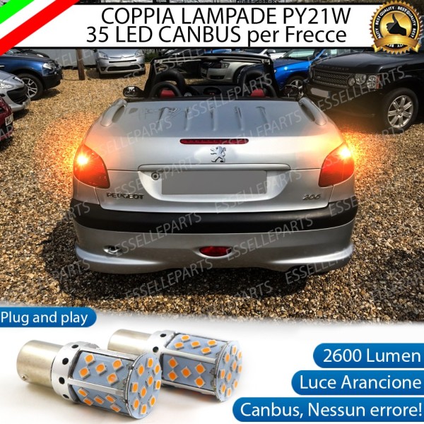 Coppia Frecce Posteriori PY21W 35 LED Canbus PEUGEOT 206 206 CC