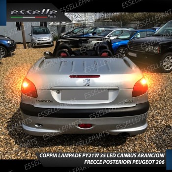 Coppia Frecce Posteriori PY21W 35 LED Canbus PEUGEOT 206 206 CC