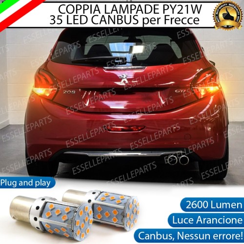 Coppia Frecce Posteriori PY21W 35 LED Canbus Peugeot 208