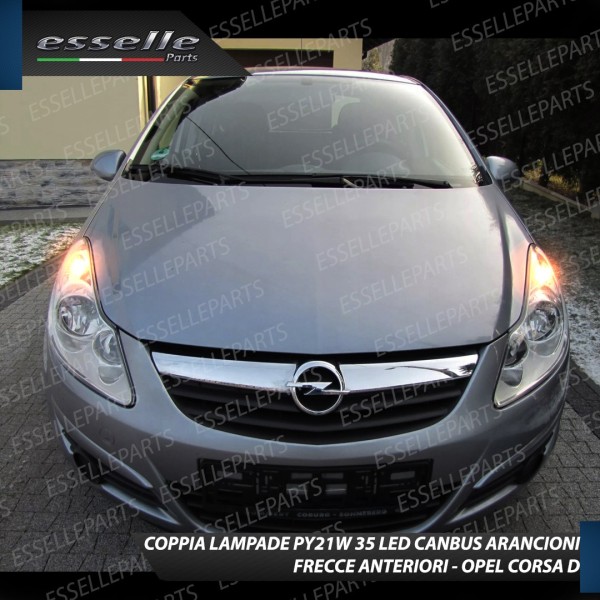 Coppia Frecce Anteriori PY21W 35 LED Canbus Opel Corsa D PRE-RESTYLING