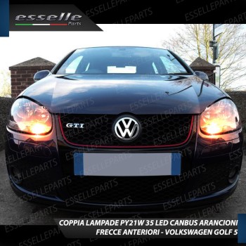 Coppia Frecce Anteriori PY21W 35 LED Canbus VW Golf 5 con fari alogeni no xenon