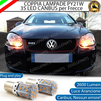 Coppia Frecce Anteriori PY21W 35 LED Canbus VW Golf 5 con fari alogeni no xenon