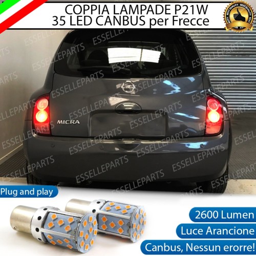 Coppia Frecce Posteriori P21W 35 LED Canbus Nissan Micra III