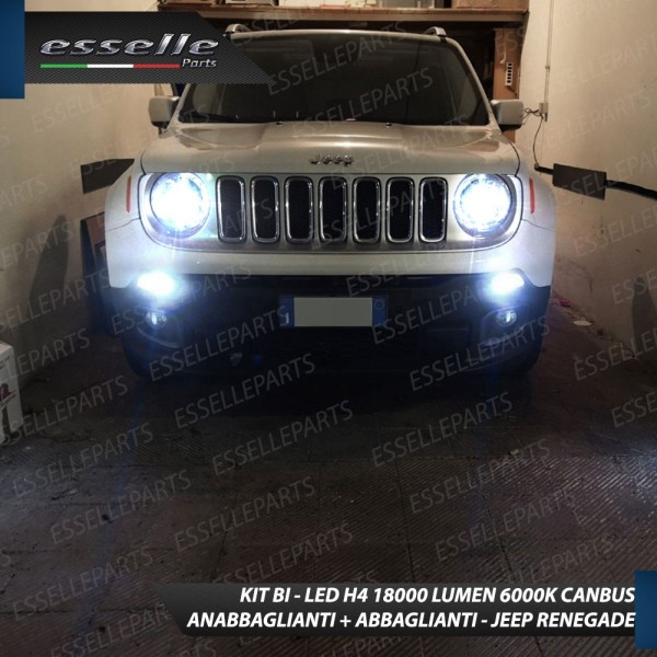 Kit Full LED H4 18000 Lumen 6000K bianco per JEEP RENEGADE