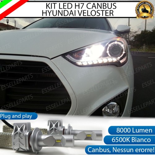 Kit Full LED H7 8000 LUMEN Abbaglianti HYUNDAI VELOSTER