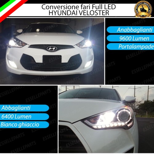 Conversione Fari Full LED Per Hyundai Veloster 6000K Bianco