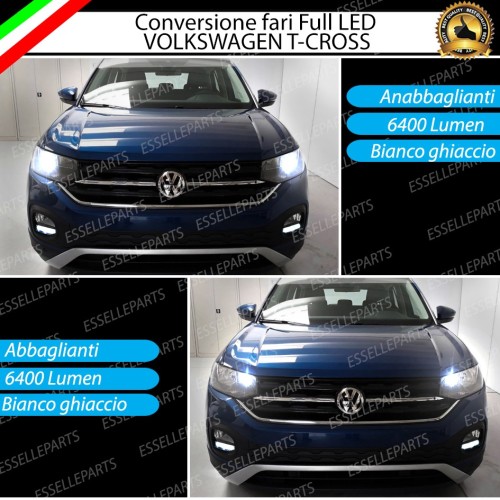 Conversione Fari Full LED VW T-CROSS 6000K bianco ghiaccio