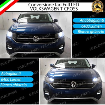 Conversione Fari Full LED VW T-CROSS 6000K bianco ghiaccio Conversione Fari Full LED VW T-CROSS 6000K bianco ghiaccio