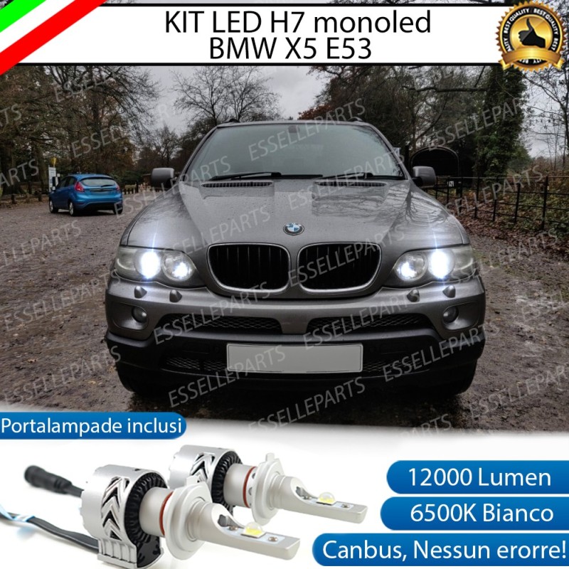 Kit Luci Led Logo Proiettori Auto Portiere BMW E53 X5 E39 Senza Modifica