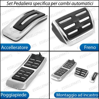 Set Pedaliera copri pedali copripedali Cambio automatico per Audi A5 8T Sportback