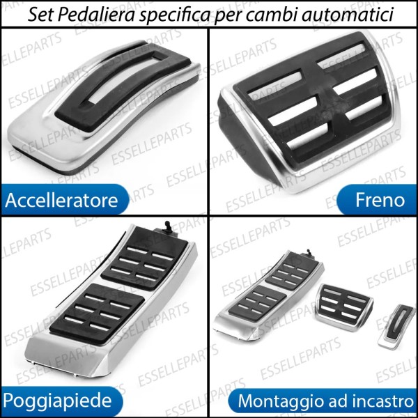 set copripedale alluminio cambio automatico AUDI A7 C7  antiscivolo